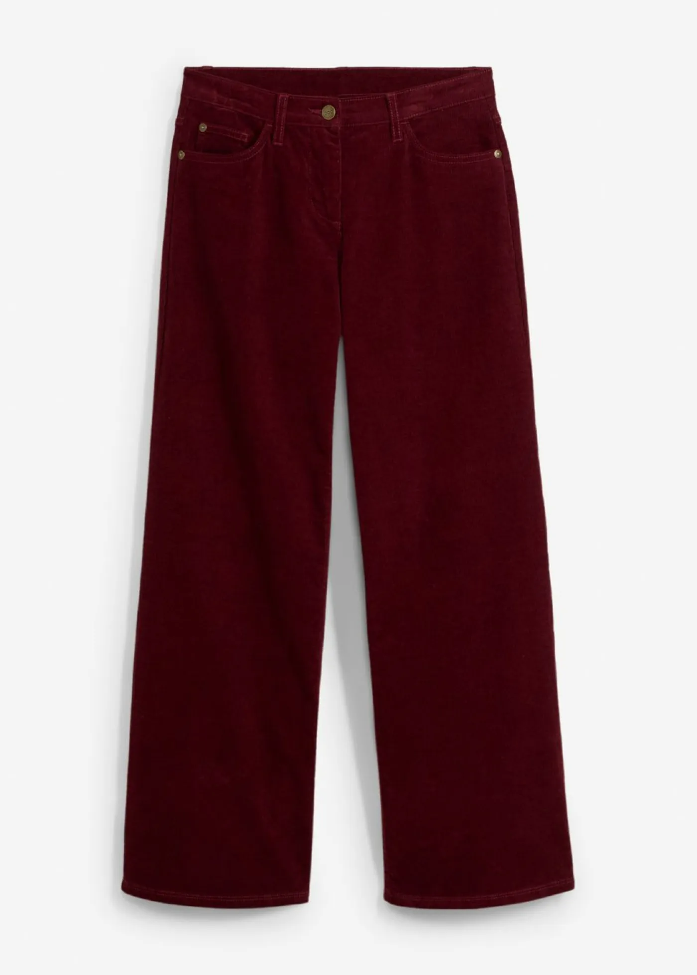 bonprix bonprix Pantalones>Pantalón estilo Marlene de pana rojo avellana
