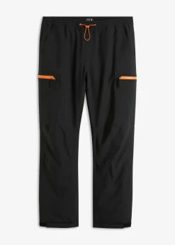 bonprix bonprix Ropa Térmica|Outdoor>Pantalón funcional tipo cargo, impermeable, con forro cálido, relaxed fit Negro