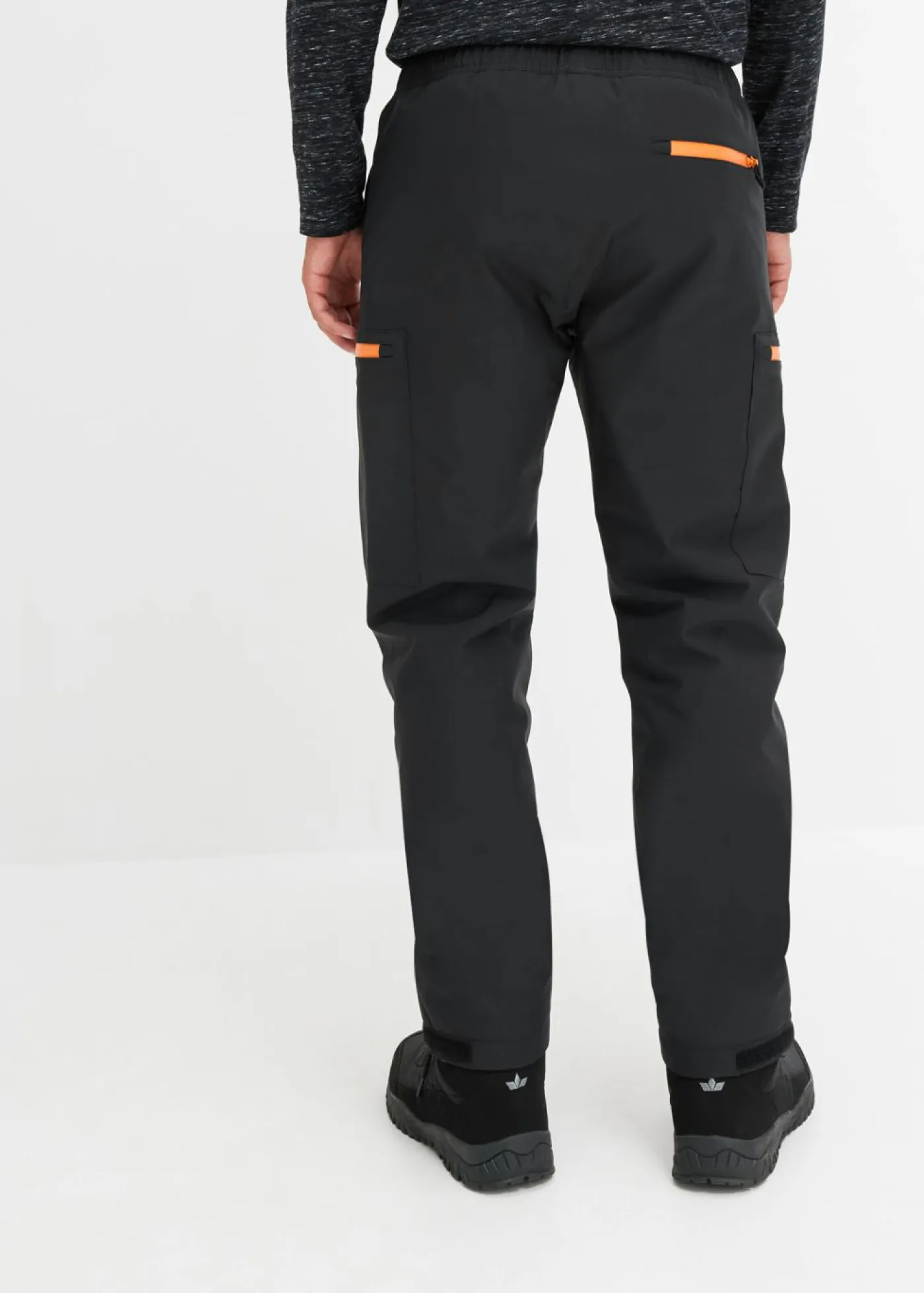bonprix bonprix Ropa Térmica|Outdoor>Pantalón funcional tipo cargo, impermeable, con forro cálido, relaxed fit Negro