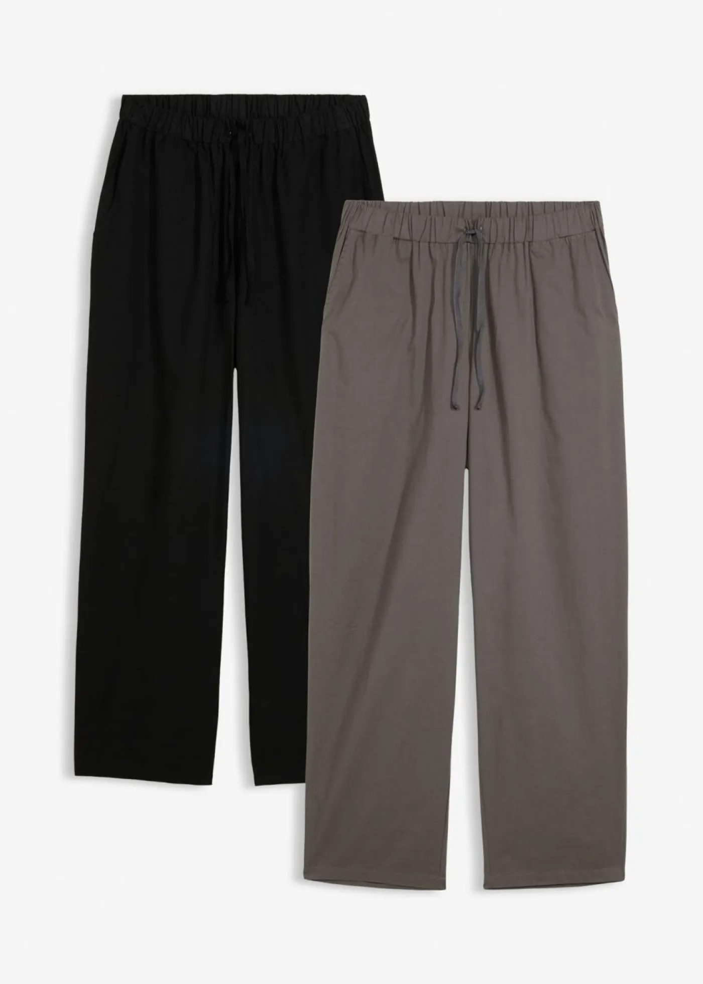 Hombre bonprix bonprix Pantalón largo de pijama de algodón suave (2 unidades)