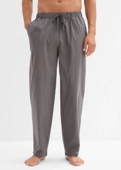 Hombre bonprix bonprix Pantalón largo de pijama de algodón suave (2 unidades)