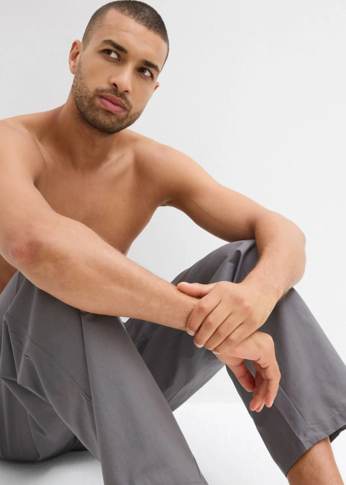 Hombre bonprix bonprix Pantalón largo de pijama de algodón suave (2 unidades)