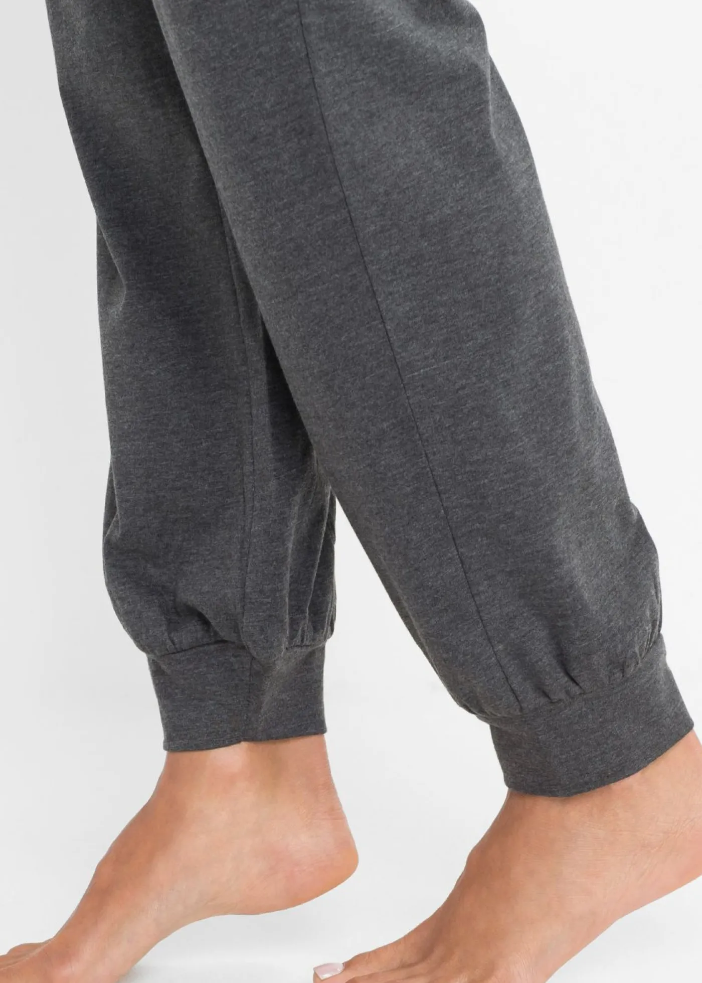 bonprix bonprix Básicos|Ropa Para Dormir>Pantalón largo de pijama (2 unidades) Antracita jaspeado-negro
