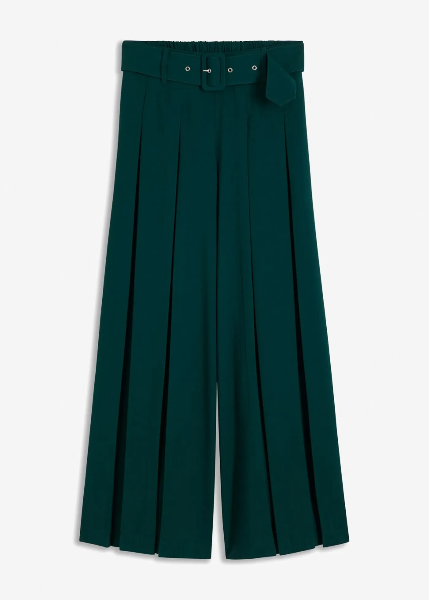 bonprix bonprix Pantalones|Tallas Pequeñas>Pantalón Marlene ancho con mezcla de viscosa fluida Verde intenso