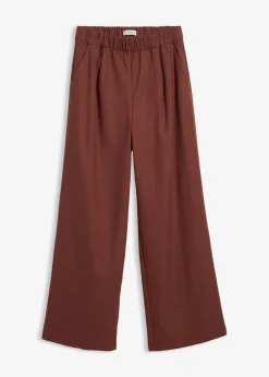 bonprix bonprix Pantalones>Pantalón Marlene con aspecto de lana Café jaspeado