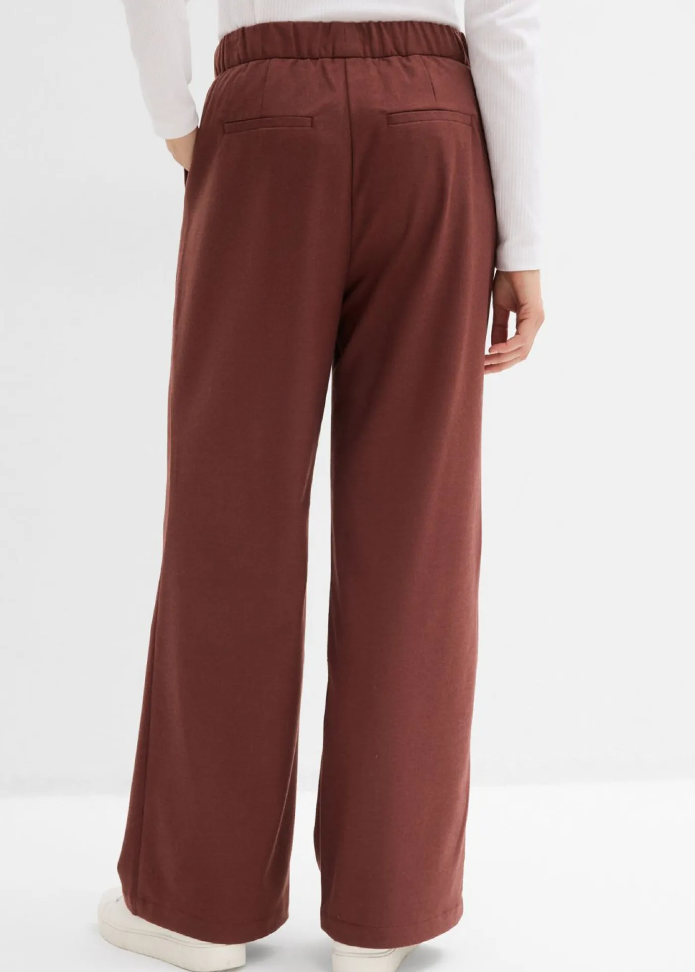 bonprix bonprix Pantalones>Pantalón Marlene con aspecto de lana Café jaspeado
