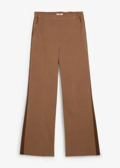 bonprix bonprix Pantalones>Pantalón Marlene con aspecto de lana marrón pimienta moteado