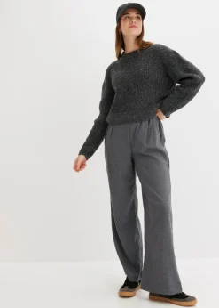 Mujer bonprix bonprix Pantalón Marlene con aspecto de lana