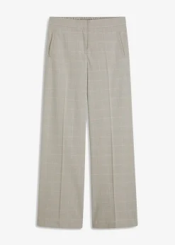Mujer bonprix bonprix Pantalón Marlene con viscosa de cuadro galés
