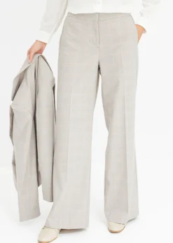 Mujer bonprix bonprix Pantalón Marlene con viscosa de cuadro galés