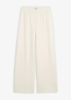 bonprix bonprix Pantalones>Pantalón Marlene de cómodo tejido Punto di Roma blanco perla