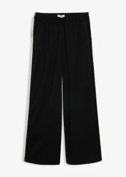 bonprix bonprix Esenciales|Pantalones>Pantalón Marlene de mezcla de viscosa Negro-blanco lana