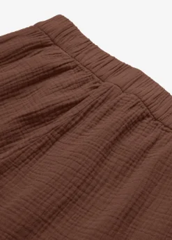 bonprix bonprix Pantalones|Novedades>Pantalón Marlene de muselina de algodón marrón