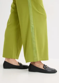 Mujer bonprix bonprix Pantalón Marlene de Punto di Roma con cinta de satén