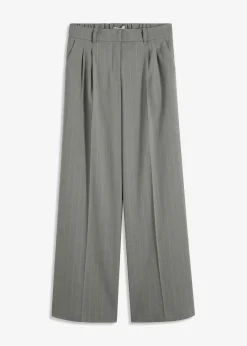 bonprix bonprix Pantalones>Pantalón Marlene de raya diplomática gris-beige con rayas