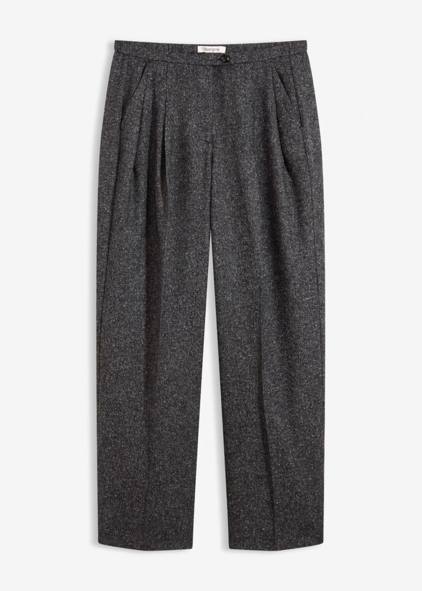 bonprix bonprix Esenciales|Pantalones>Pantalón Marlene de suave mezcla de viscosa Gris jaspeado