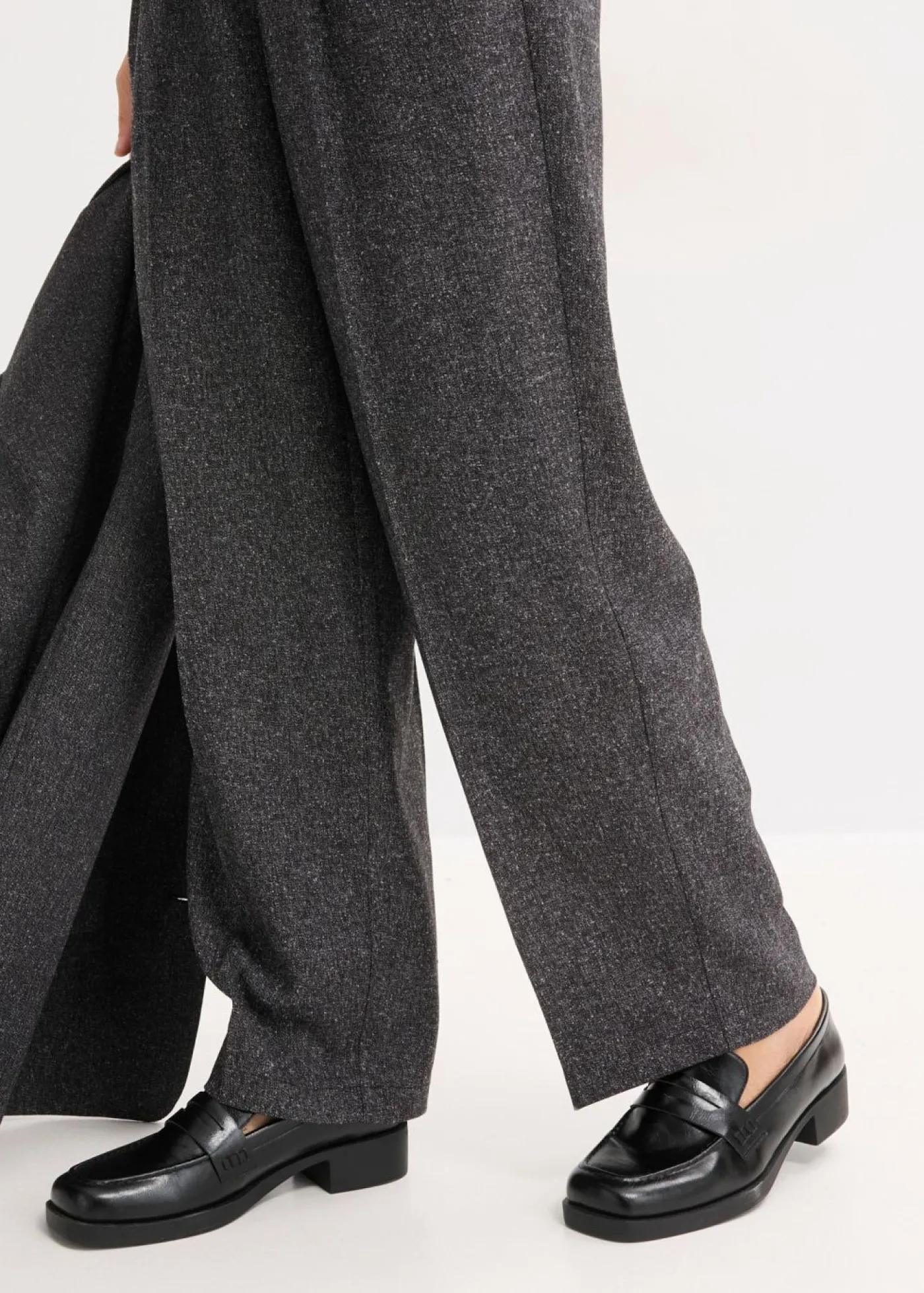 bonprix bonprix Esenciales|Pantalones>Pantalón Marlene de suave mezcla de viscosa Gris jaspeado