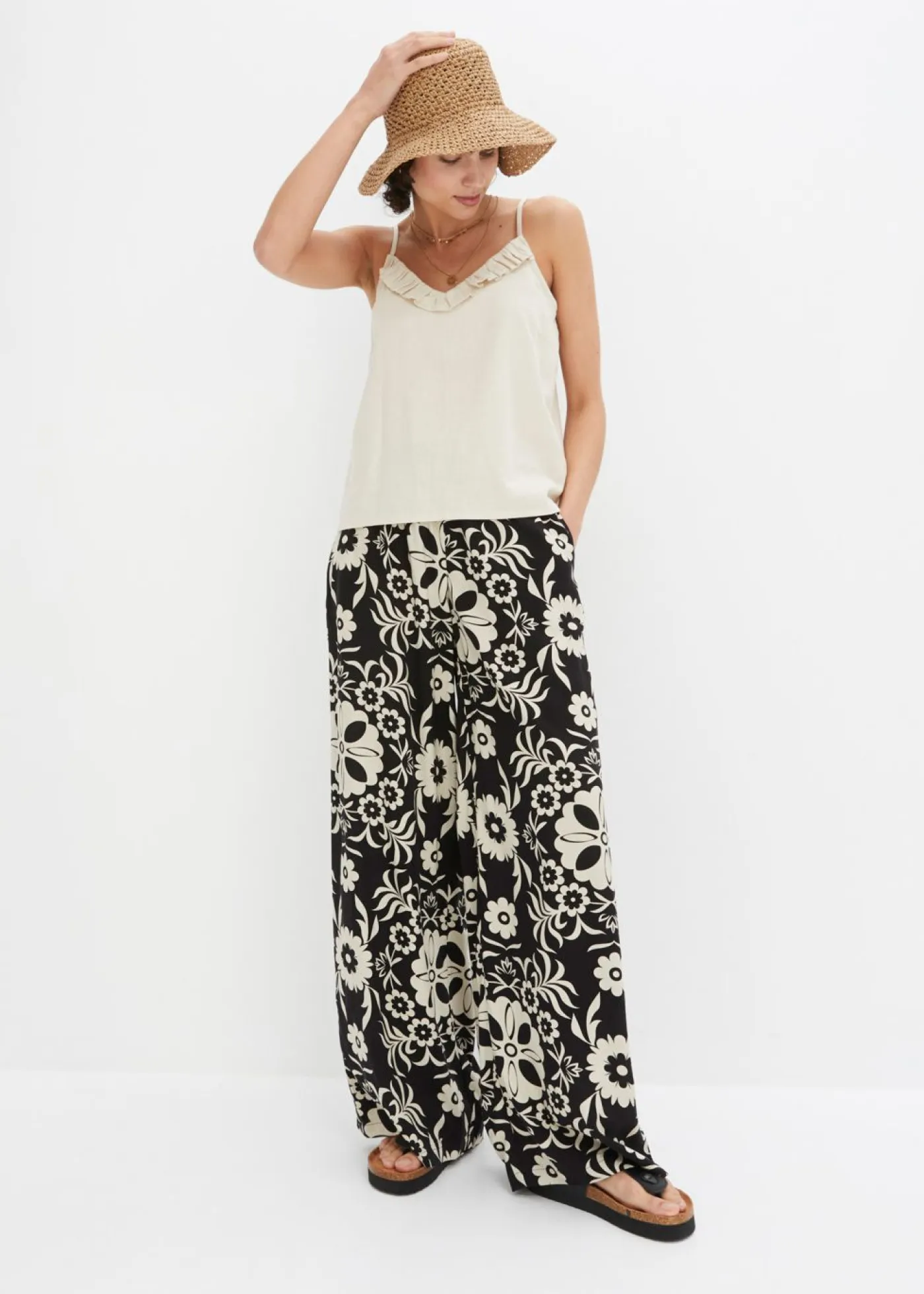 Mujer bonprix bonprix Pantalón Marlene de viscosa fluida