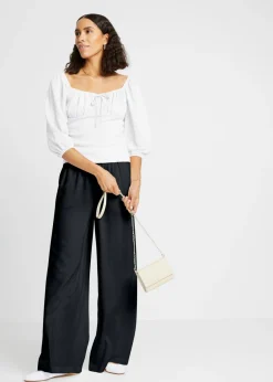 Mujer bonprix bonprix Pantalón Marlene de viscosa ligeramente brillante