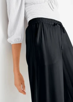 Mujer bonprix bonprix Pantalón Marlene de viscosa ligeramente brillante