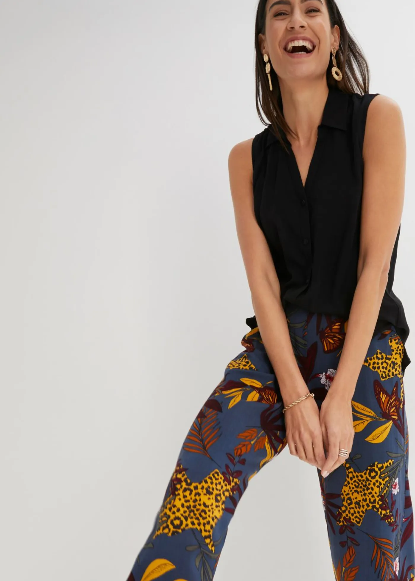 Mujer bonprix bonprix Pantalón Marlene de viscosa pura