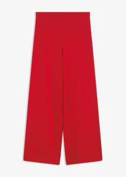 bonprix bonprix Pantalones>Pantalón palazzo con cintura cómoda rojo intenso