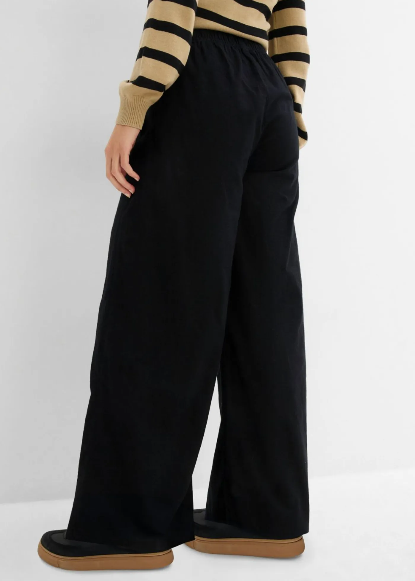 Mujer bonprix bonprix Pantalón palazzo de algodón puro