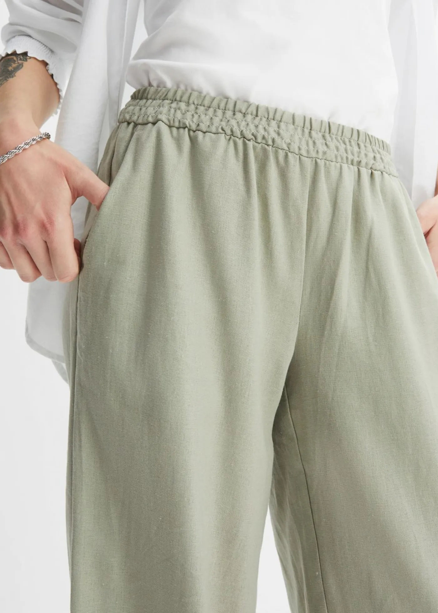 Mujer bonprix bonprix Pantalón palazzo de lino