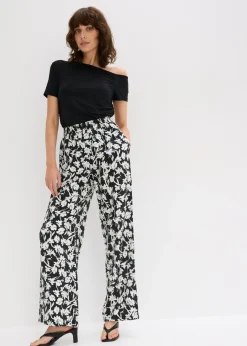 Mujer bonprix bonprix Pantalón palazzo de material estructurado