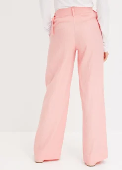 Mujer bonprix bonprix Pantalón palazzo de mezcla de lino ligero