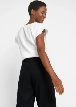 Mujer bonprix bonprix Pantalón palazzo de mezcla ligera de viscosa y lino