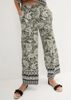 Mujer bonprix bonprix Pantalón palazzo de mezcla suave de viscosa