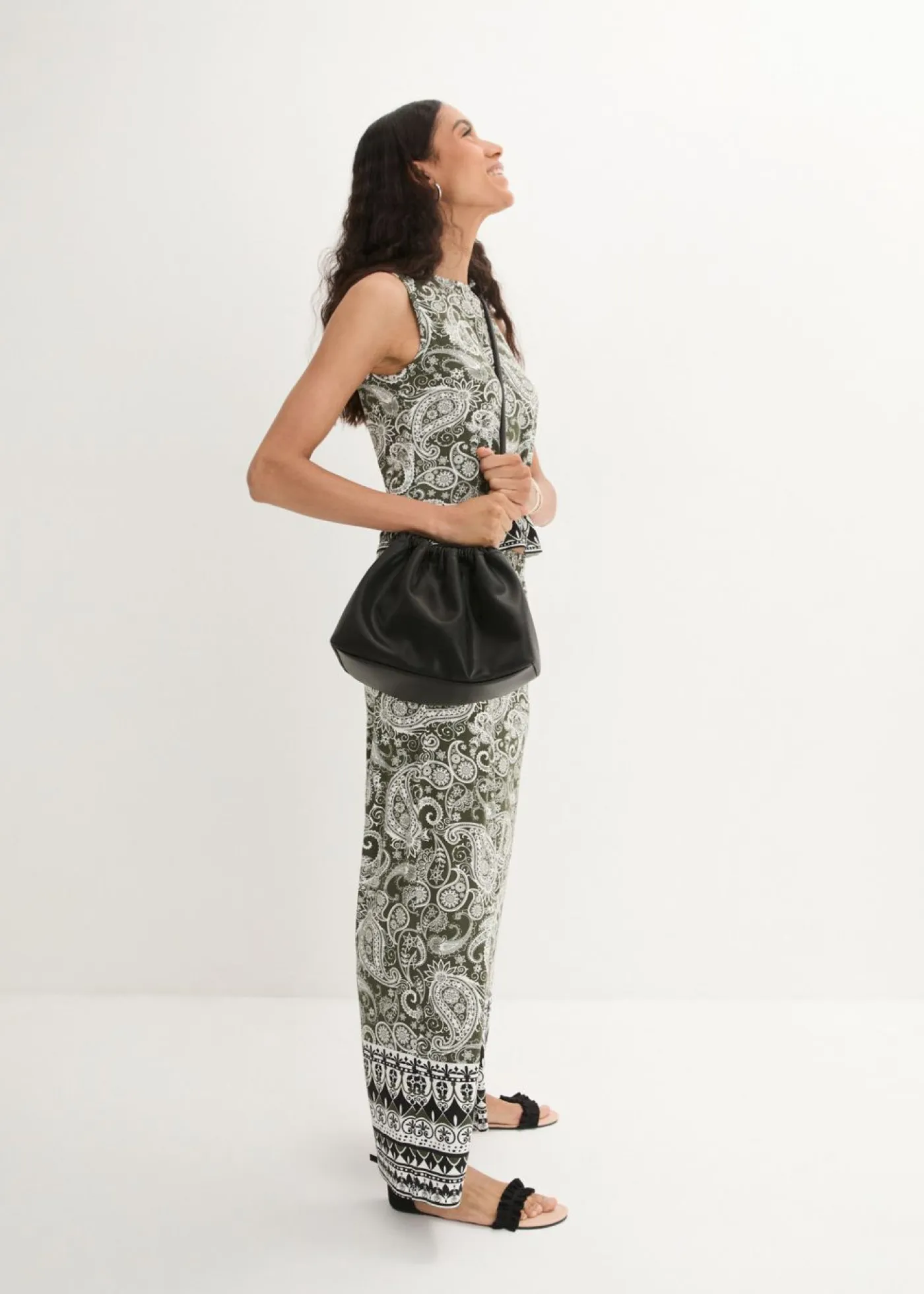 Mujer bonprix bonprix Pantalón palazzo de mezcla suave de viscosa