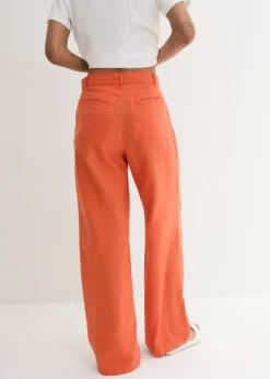 Mujer bonprix bonprix Pantalón palazzo de mezcla ligera de viscosa y lino