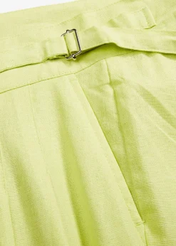 bonprix bonprix Pantalones|Novedades>Pantalón palazzo de mezcla de lino ligero Verde menta