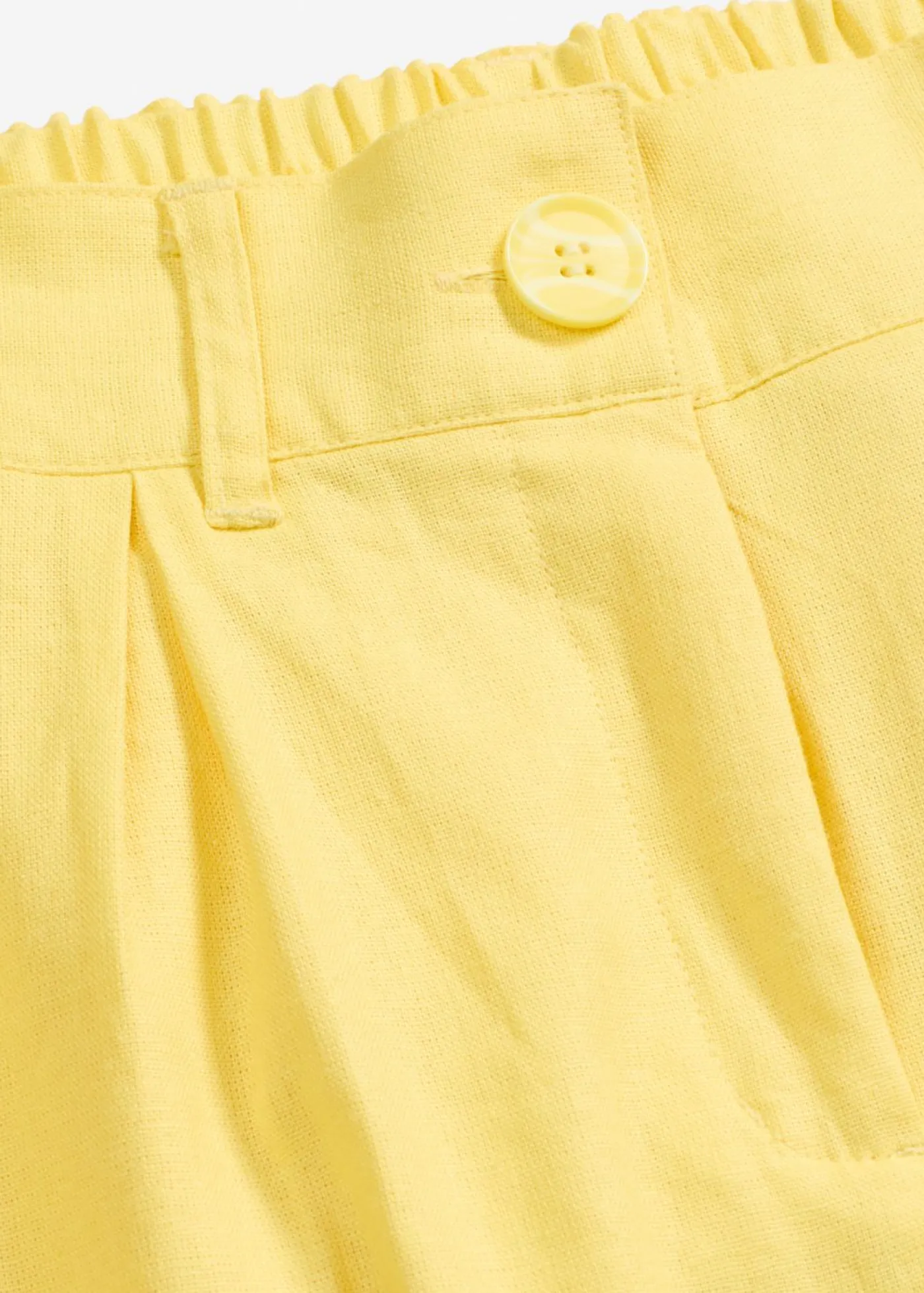 bonprix bonprix Pantalones>Pantalón palazzo de mezcla de lino Amarillo suave