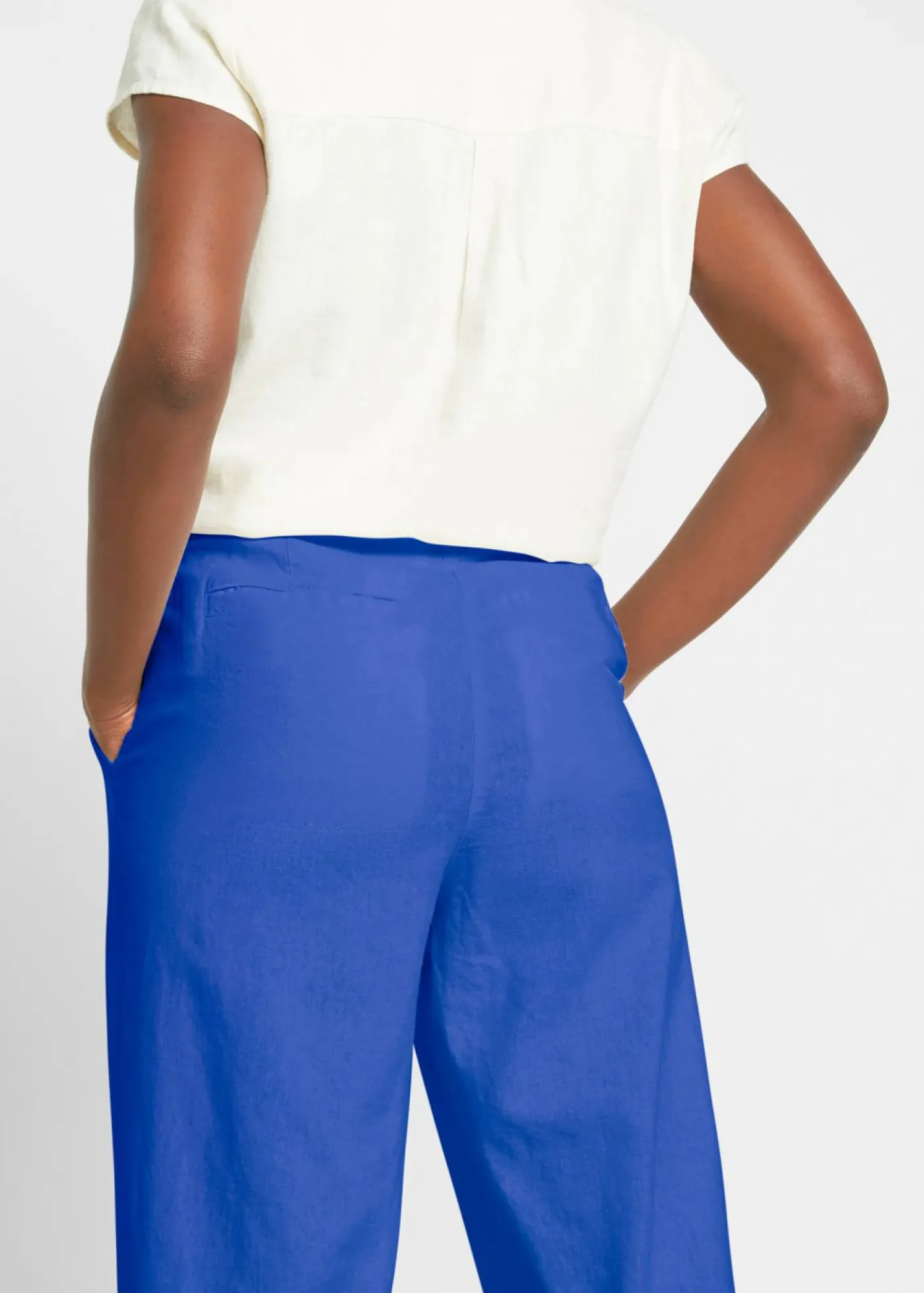 Mujer bonprix bonprix Pantalón palazzo de mezcla ligera de viscosa y lino