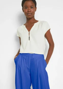 Mujer bonprix bonprix Pantalón palazzo de mezcla ligera de viscosa y lino