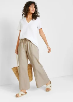 Mujer bonprix bonprix Pantalón palazzo de muselina