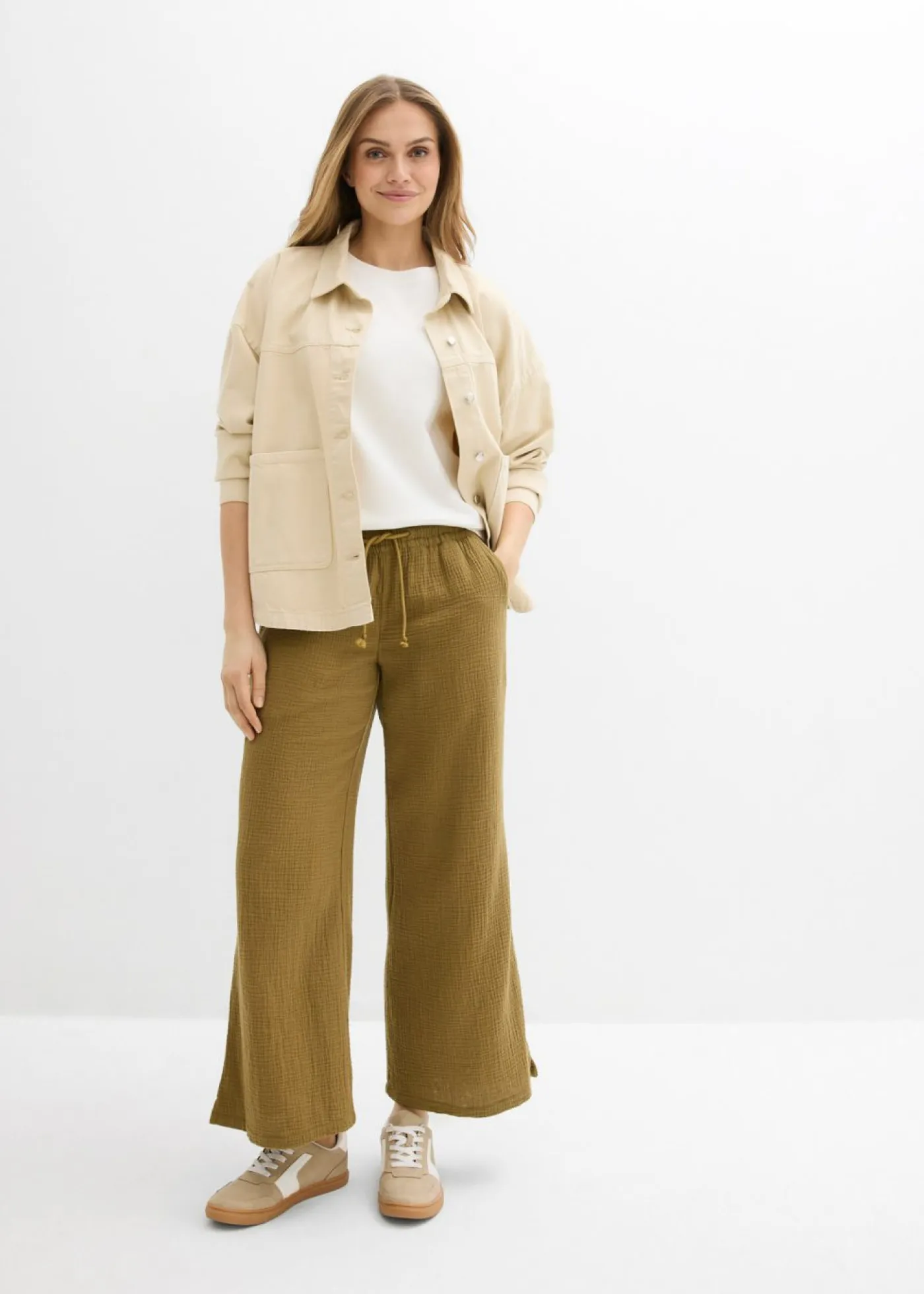 Mujer bonprix bonprix Pantalón palazzo de muselina