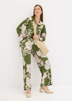 Mujer bonprix bonprix Pantalón palazzo de satén fluido