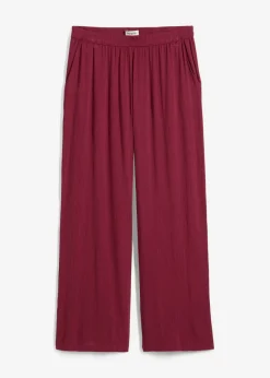 bonprix bonprix Pantalones>Pantalón Palazzo de viscosa suave Rojo azalea