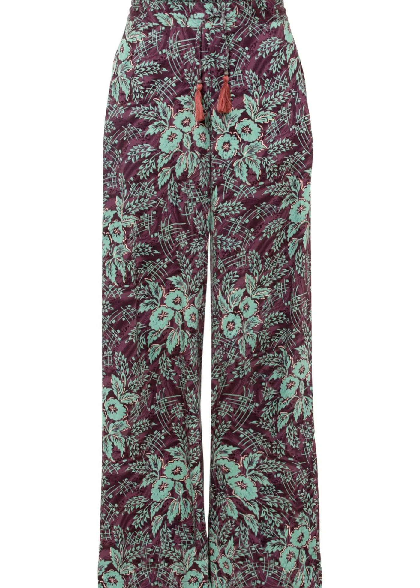 bonprix bonprix Pantalones>Pantalón Palazzo de viscosa fluida baya-salvia de flores