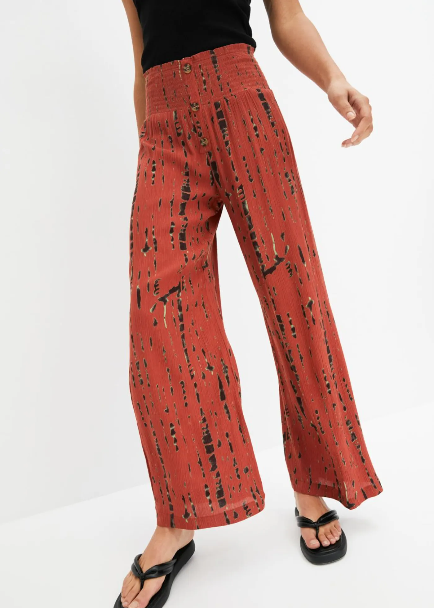 Mujer bonprix bonprix Pantalón Palazzo de viscosa fluida