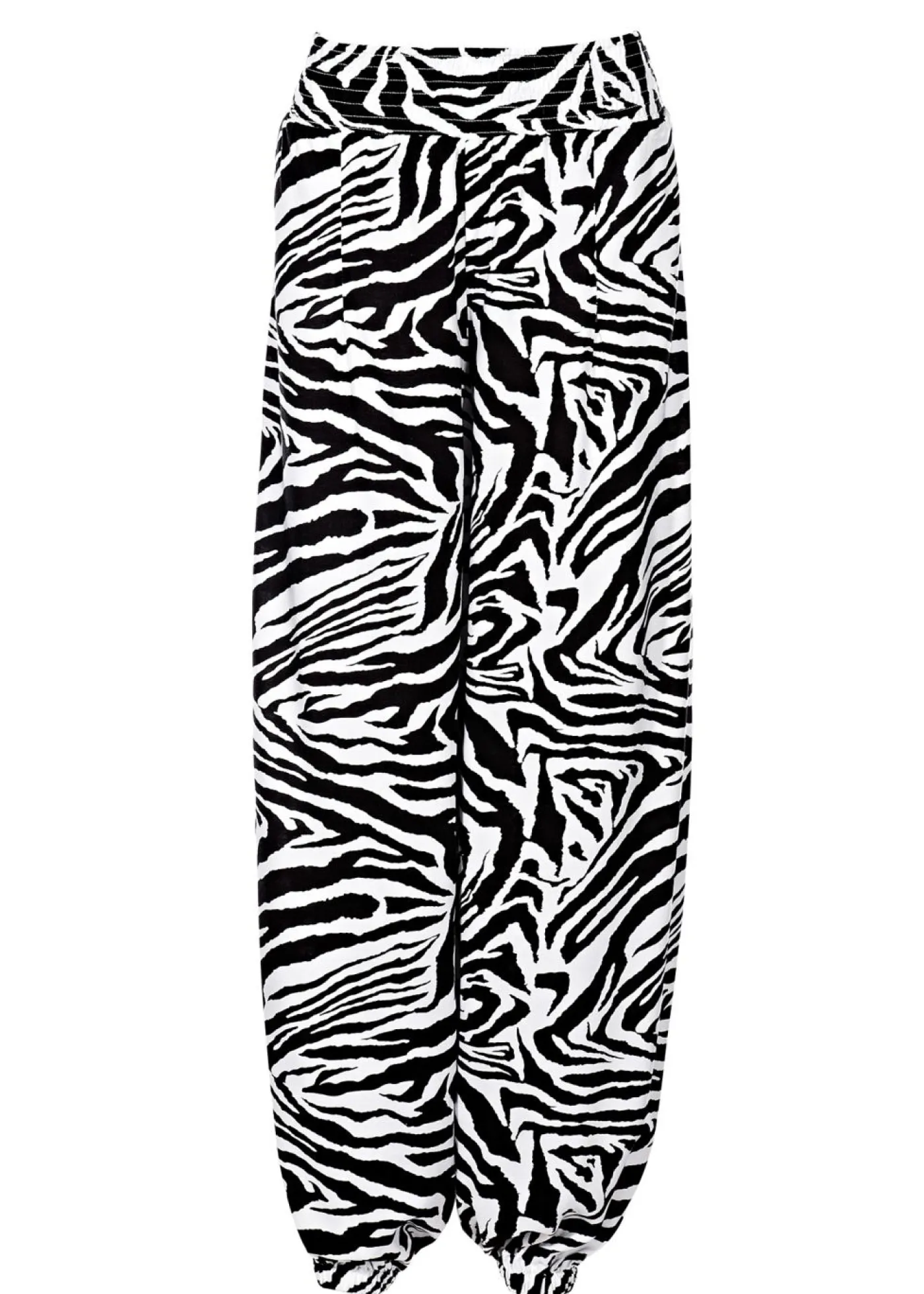 bonprix bonprix Pantalones>Pantalón Palazzo de viscosa fluida Negro con estampado de cebra