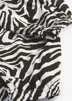 bonprix bonprix Pantalones>Pantalón Palazzo de viscosa fluida Negro con estampado de cebra