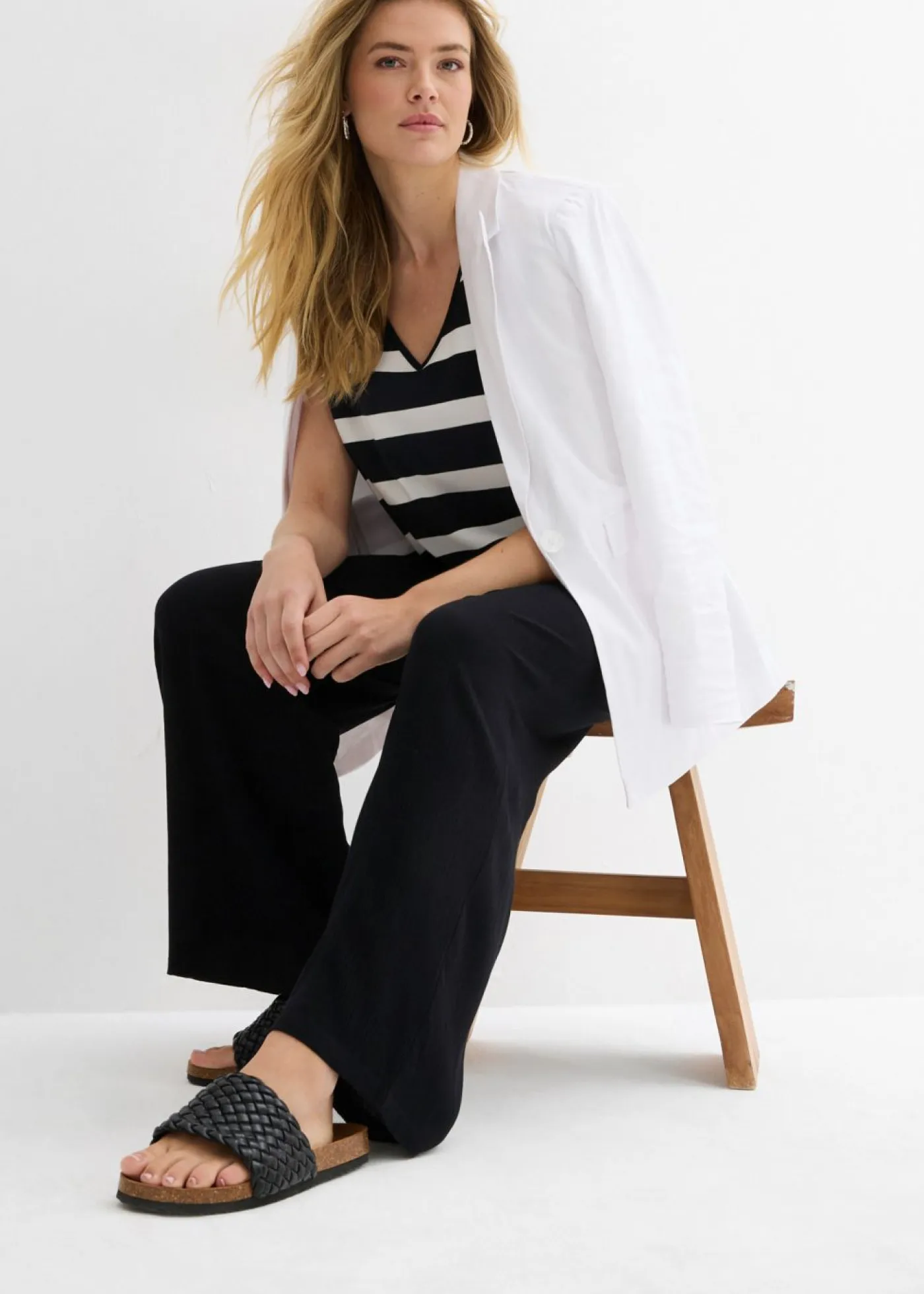 Mujer bonprix bonprix Pantalón Palazzo de viscosa suave