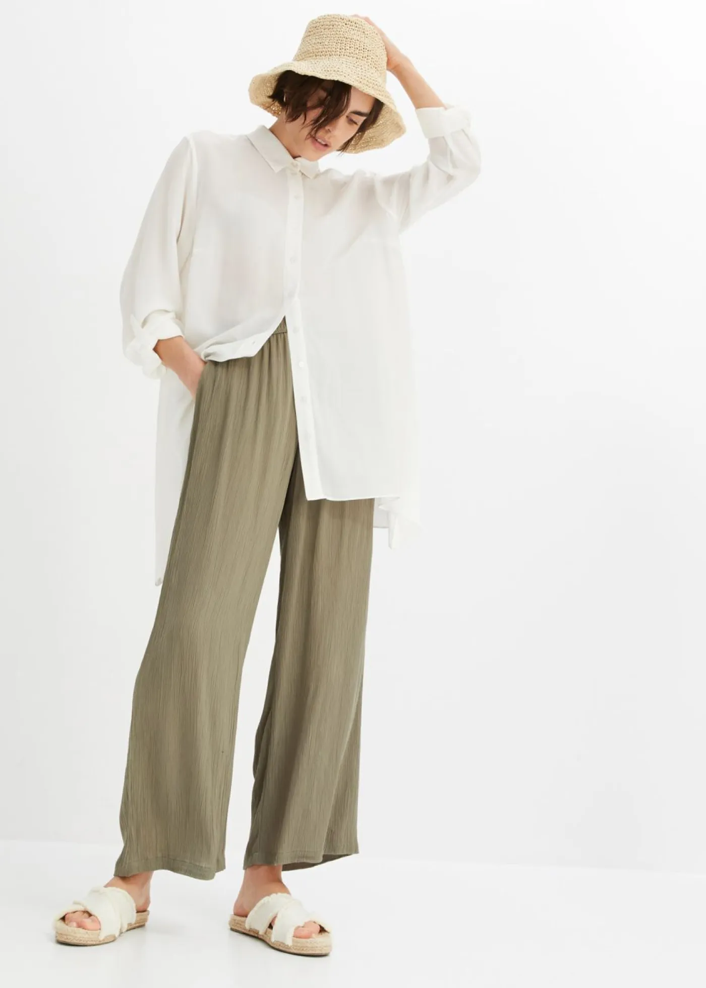 Mujer bonprix bonprix Pantalón Palazzo de viscosa suave