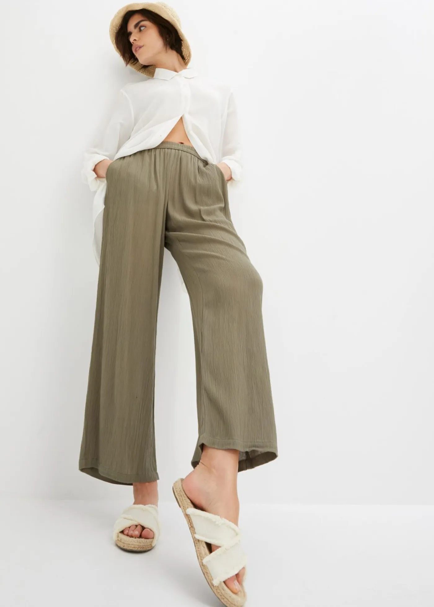 Mujer bonprix bonprix Pantalón Palazzo de viscosa suave