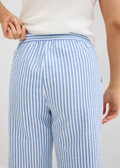 Mujer bonprix bonprix Pantalón palazzo estilo milrayas, largo 7/8